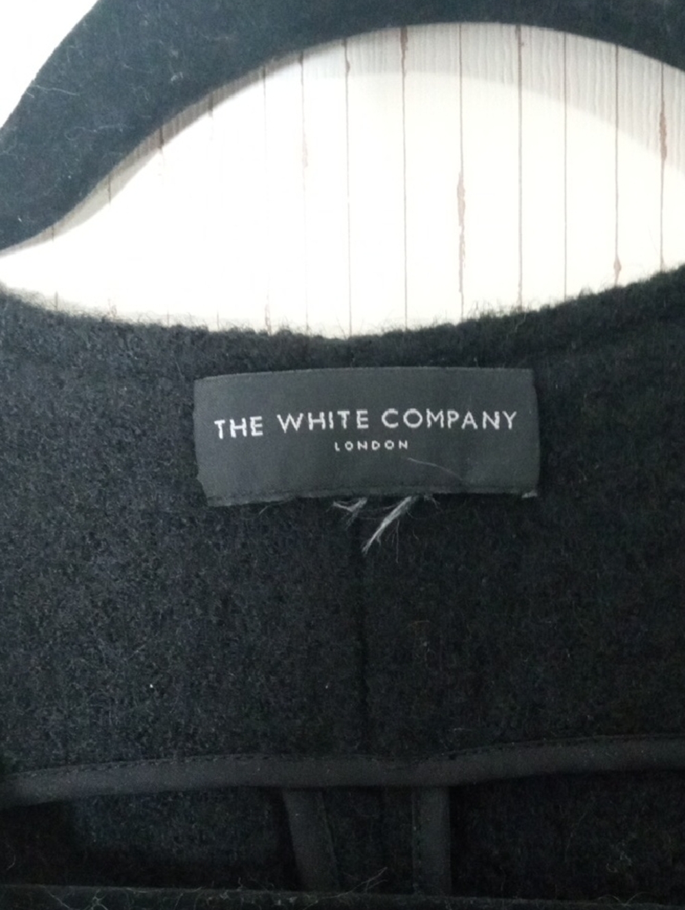 The White Company Black Wool Duster100% Wool Lagenlook, Cottage Core, Holidays - Picture 2 of 9